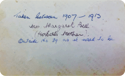 Inscription on back of photograph Inscription on back of photograph