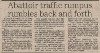 1986.07.18 - Abattoir traffic rumpus rumbles back and forth, PB & NH - click for full size image 1986.07.18 - Abattoir traffic rumpus rumbles back and forth, PB & NH - click for full size image