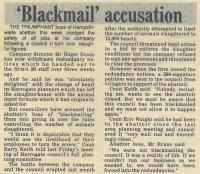 1988.07.22 - 'Blackmail' accusation, PB & NH, Page 1 - click for full size image 1988.07.22 - 'Blackmail' accusation, PB & NH, Page 1 - click for full size image