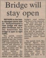 1982.12.07 - Bridge will stay open, PB & NH, Page 1 - click for full size image 1982.12.07 - Bridge will stay open, PB & NH, Page 1 - click for full size image