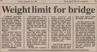 1983.01.14 - Weight limit for bridge, PB & NH, Page 1 - click for full size image 1983.01.14 - Weight limit for bridge, PB & NH, Page 1 - click for full size image