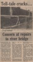 1983.09.16 - Concerns at repairs to river bridge, PB & NH - click for full size image 1983.09.16 - Concerns at repairs to river bridge, PB & NH - click for full size image