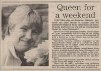 1985.07.19 - Queen for a weekend, PB & NH, Page 1 - click for full size image 1985.07.19 - Queen for a weekend, PB & NH, Page 1 - click for full size image