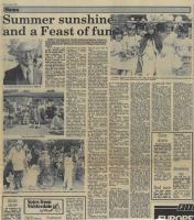 1985.07.26 - Summer sunshine and a Feast of fun, PB & NH, Page 3 - click for full size image 1985.07.26 - Summer sunshine and a Feast of fun, PB & NH, Page 3 - click for full size image