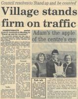 1984.11.16 - Village stands firm on traffic, PB & NH, Page 1 - click for full size image 1984.11.16 - Village stands firm on traffic, PB & NH, Page 1 - click for full size image