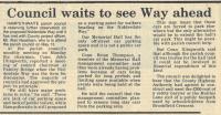 1985.03.15 - Council waits to see Way ahead, PB & NH, Page 1 - click for full size image 1985.03.15 - Council waits to see Way ahead, PB & NH, Page 1 - click for full size image