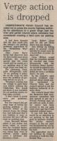 1985.07.19 - Verge action dropped, PB & NH, Page 1 - click for full size image 1985.07.19 - Verge action dropped, PB & NH, Page 1 - click for full size image