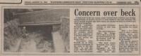 1985.08.16 - Concern over beck, PB & NH, Page 1 - click for full size image 1985.08.16 - Concern over beck, PB & NH, Page 1 - click for full size image