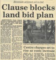 1986.01.31 - Clause blocks land bid plan, PB & NH, Page 1 - click for full size image 1986.01.31 - Clause blocks land bid plan, PB & NH, Page 1 - click for full size image