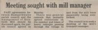 1987.11.13 - Meeting sought with mill manager, PB & NH, Page 1 - click for full size image 1987.11.13 - Meeting sought with mill manager, PB & NH, Page 1 - click for full size image