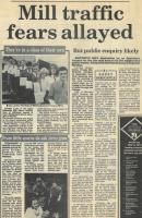 1990.11.16 - Mill traffic fears allayed, PB & NH, Page 1 - click for full size image 1990.11.16 - Mill traffic fears allayed, PB & NH, Page 1 - click for full size image
