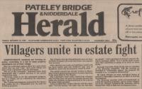 1983.10.14 - Villagers unite in estate fight, PB & NH, Page 1 - click for full size image 1983.10.14 - Villagers unite in estate fight, PB & NH, Page 1 - click for full size image