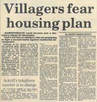 1989.03.17 - Villagers fear housing plan, PB & NH, Page 1 - click for full size image 1989.03.17 - Villagers fear housing plan, PB & NH, Page 1 - click for full size image
