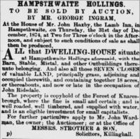 Hollins Hall, Knaresborough Post, 19th December 1874 - click for full size image Hollins Hall, Knaresborough Post, 19th December 1874 - click for full size image