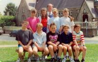 Hampsthwaite School Leavers 1994 with Headteacher Mr Peter Morris - click for full size image Hampsthwaite School Leavers 1994 with Headteacher Mr Peter Morris - click for full size image