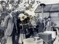 Mr Hough and bee keeping - click for full size image Mr Hough and bee keeping - click for full size image