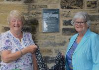 Unveiling of plaque by Jennifer Thompson and Muriel Illingworth - click for full size image Unveiling of plaque by Jennifer Thompson and Muriel Illingworth - click for full size image